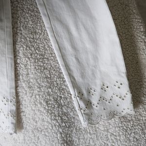 Nwt charter club white capri bottom detail size 12 stretch